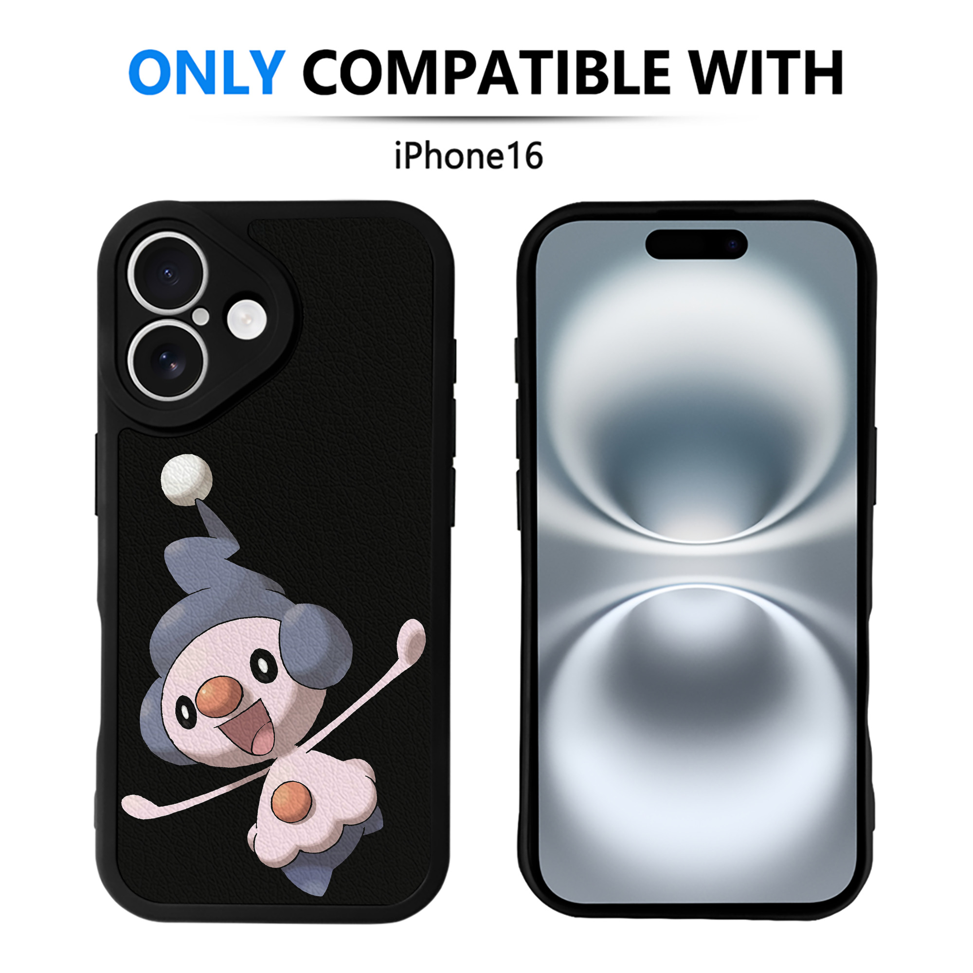 （画像用） ポケットモンスター Pokémon 【iPhone 16シリーズ対応】シリコンスマホケース（レザー調） 材質：シリコン